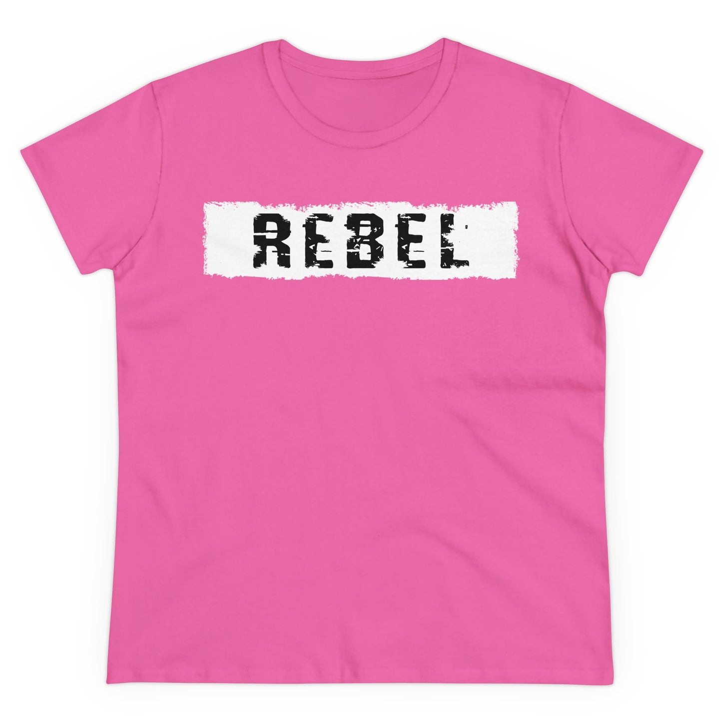 'REBEL' Women's Midweight Cotton Tee - Empowering Everyday Wear