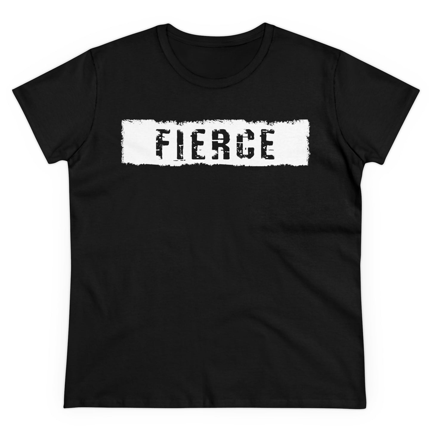 'FIERCE' Women's Midweight Cotton Tee - Empowering Everyday Wear