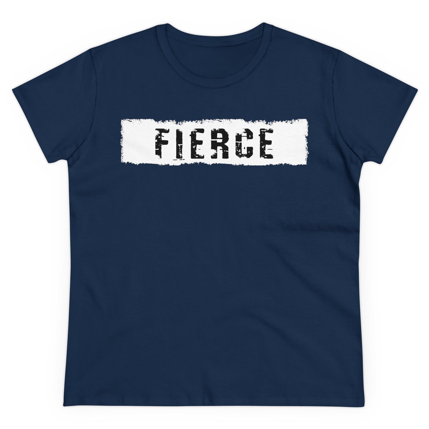 'FIERCE' Women's Midweight Cotton Tee - Empowering Everyday Wear