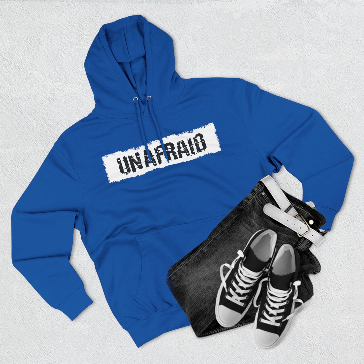 Fleece Hoodie `Unafraid` Dynamic Design