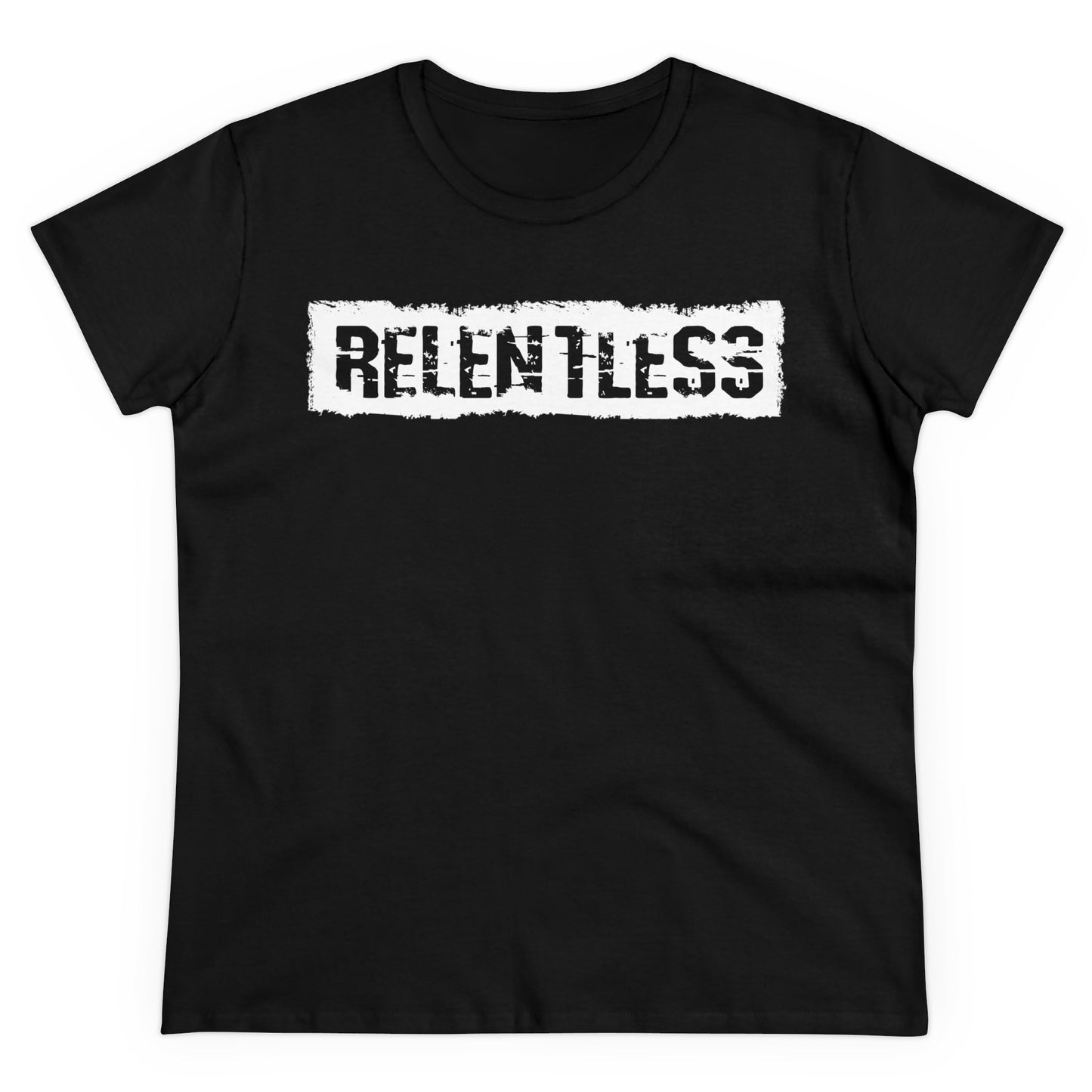 'RELENTLESS' Women's Midweight Cotton Tee - Empowering Everyday Wear