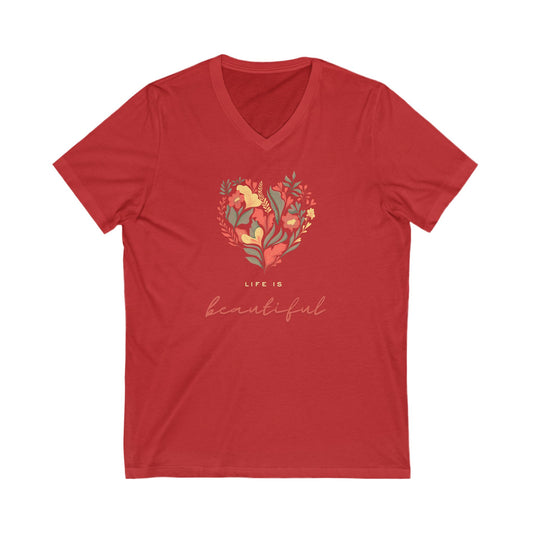 Life is Beautiful  V-Neck Tee