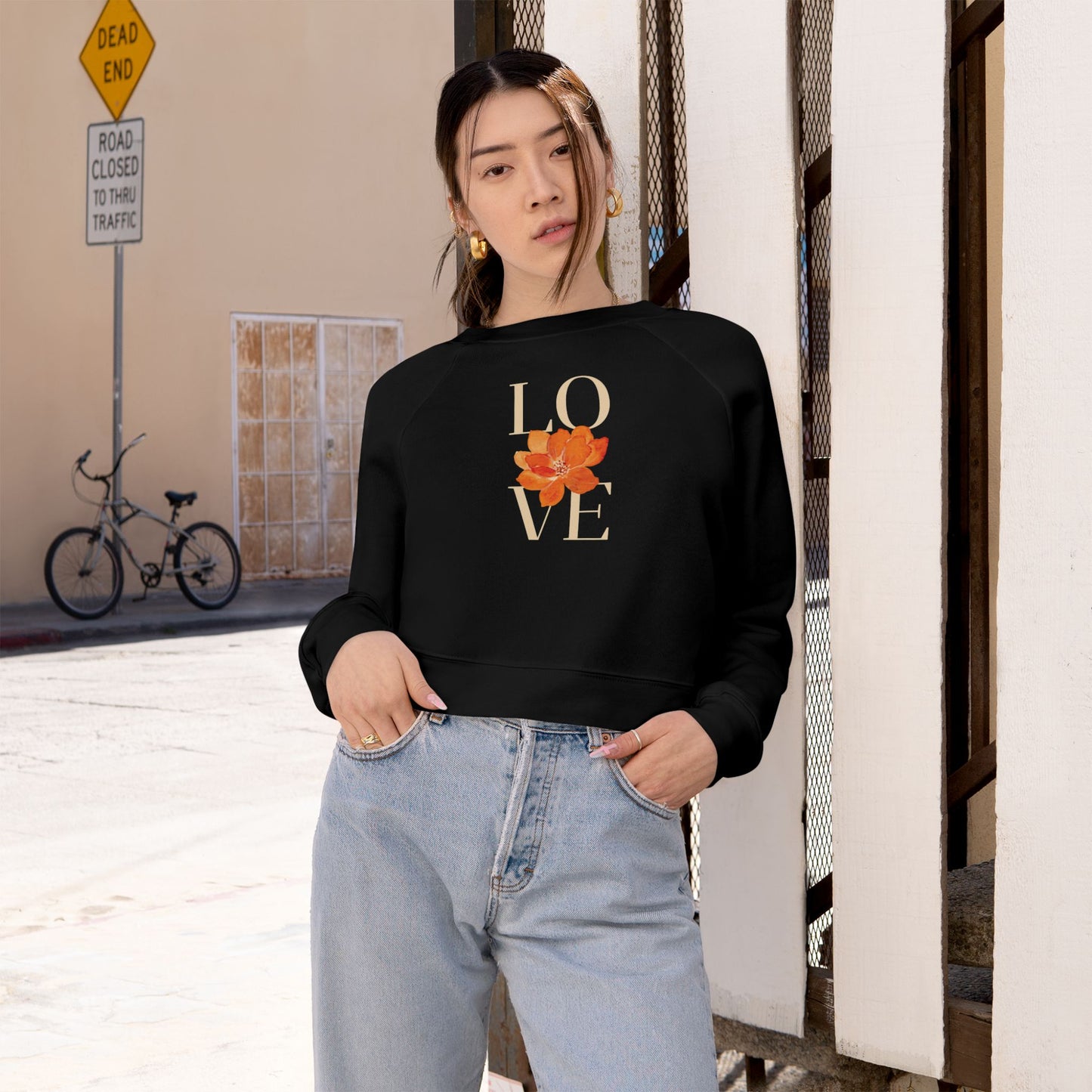 L.O.V.E  Women's Cropped Sweater