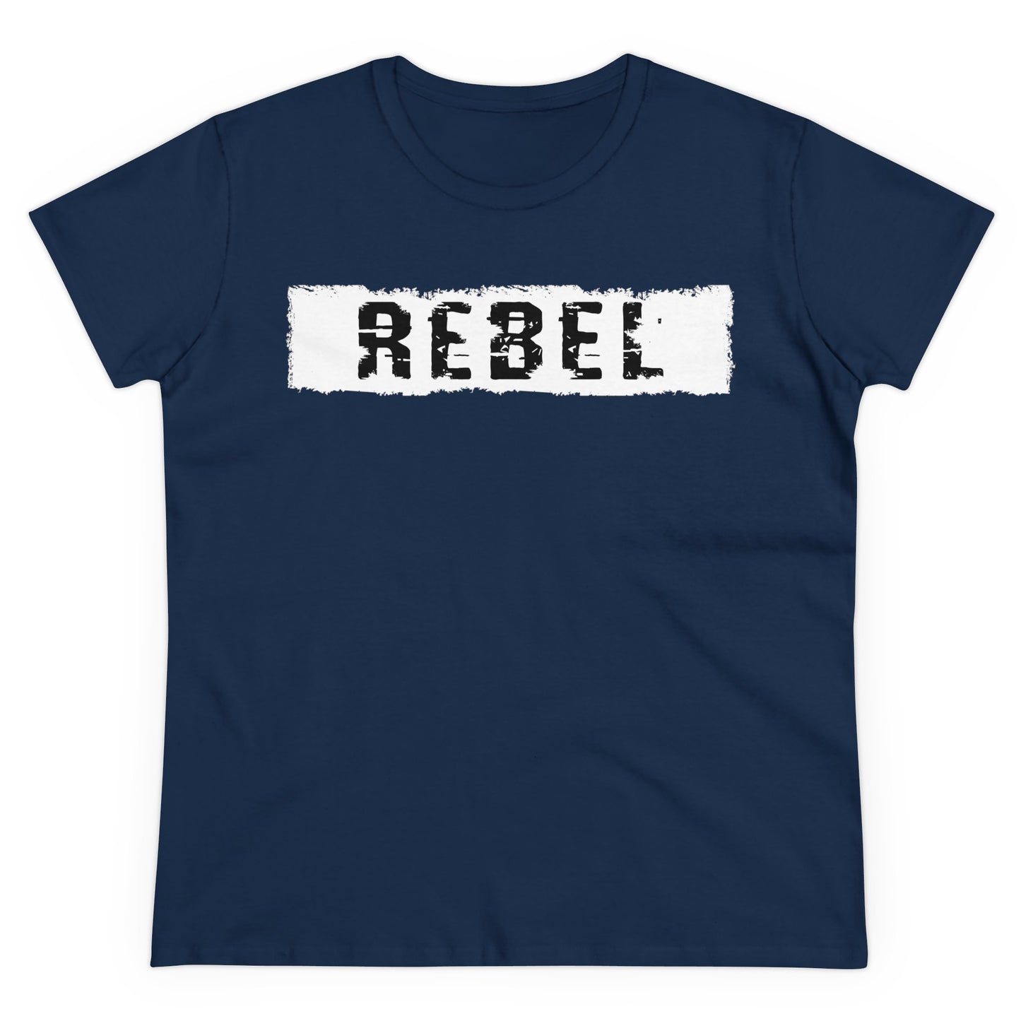 'REBEL' Women's Midweight Cotton Tee - Empowering Everyday Wear