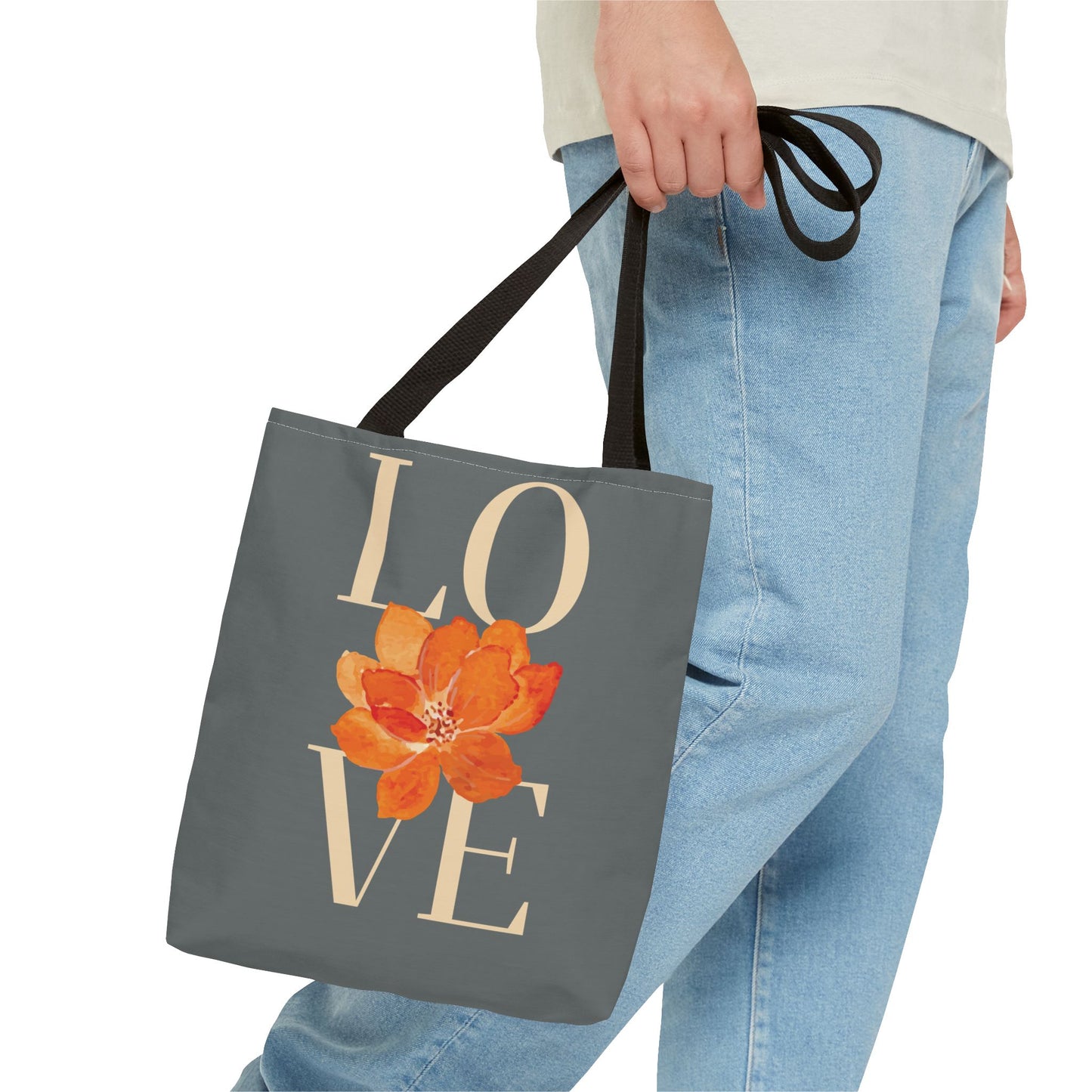 Love Floral Tote Bag