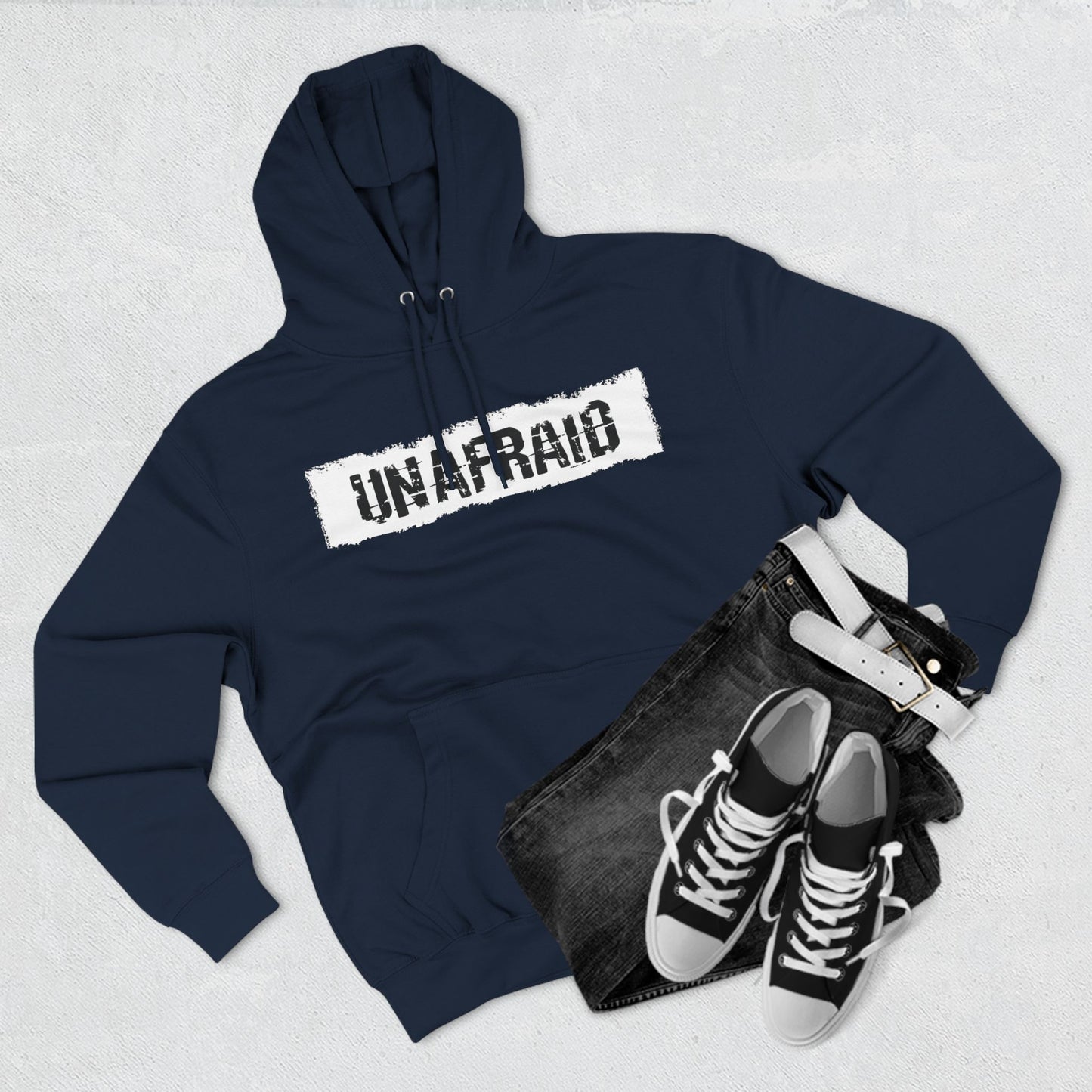 Fleece Hoodie `Unafraid` Dynamic Design