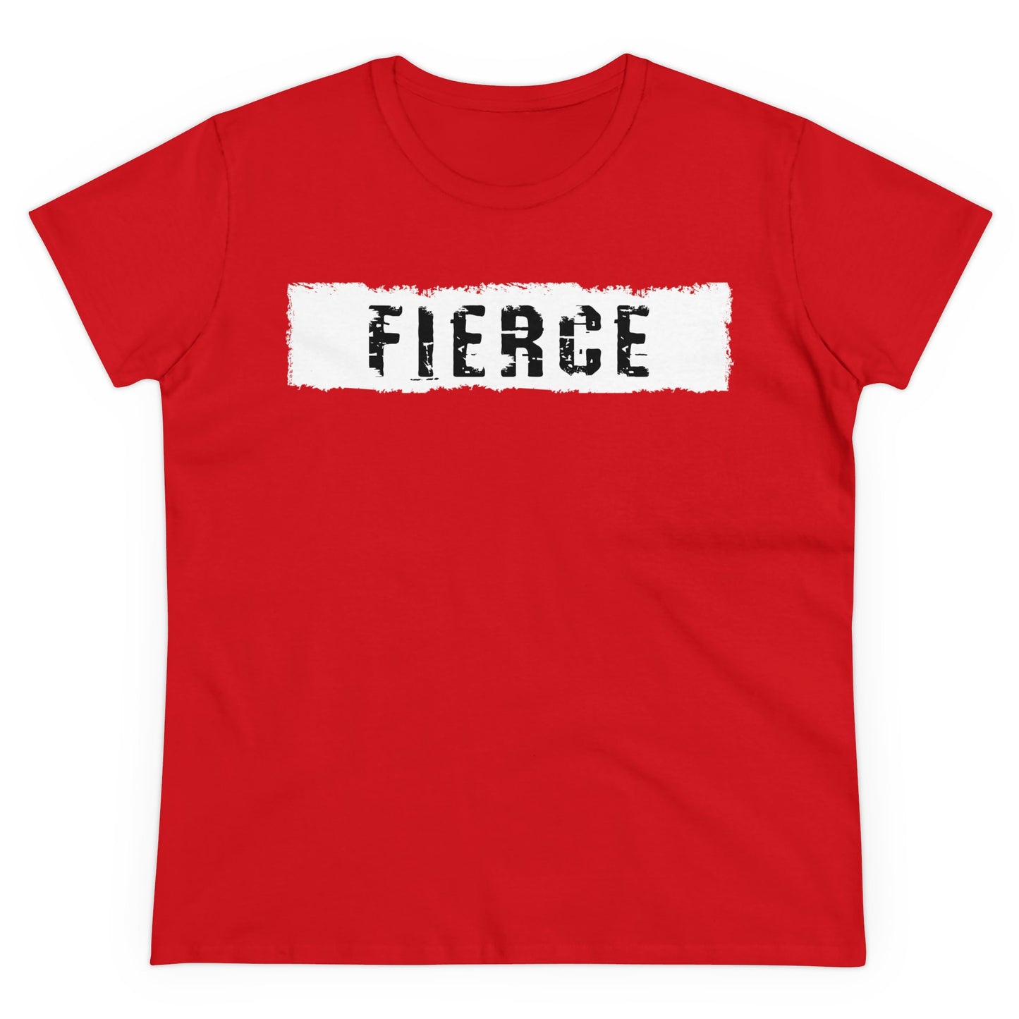 'FIERCE' Women's Midweight Cotton Tee - Empowering Everyday Wear