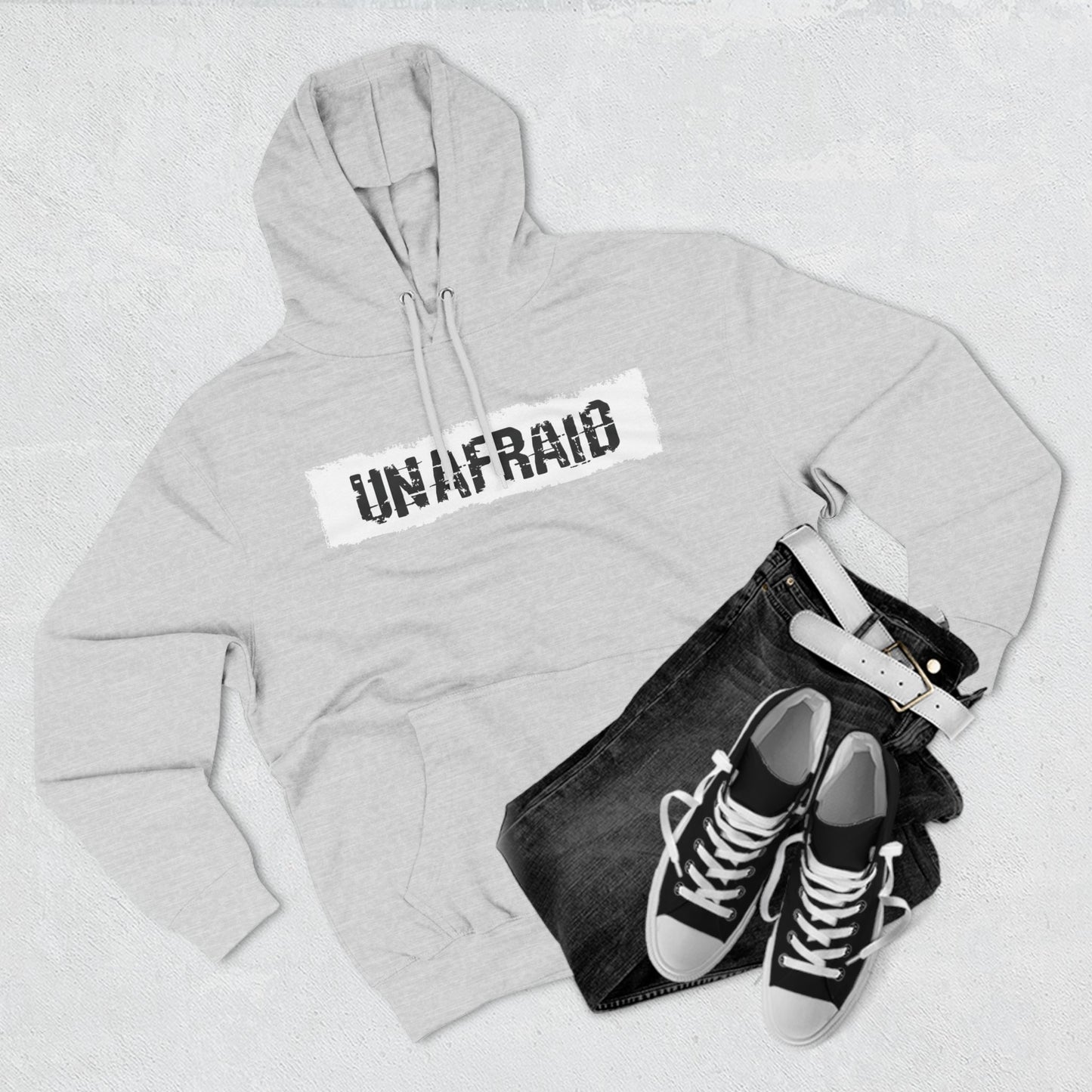 Fleece Hoodie `Unafraid` Dynamic Design