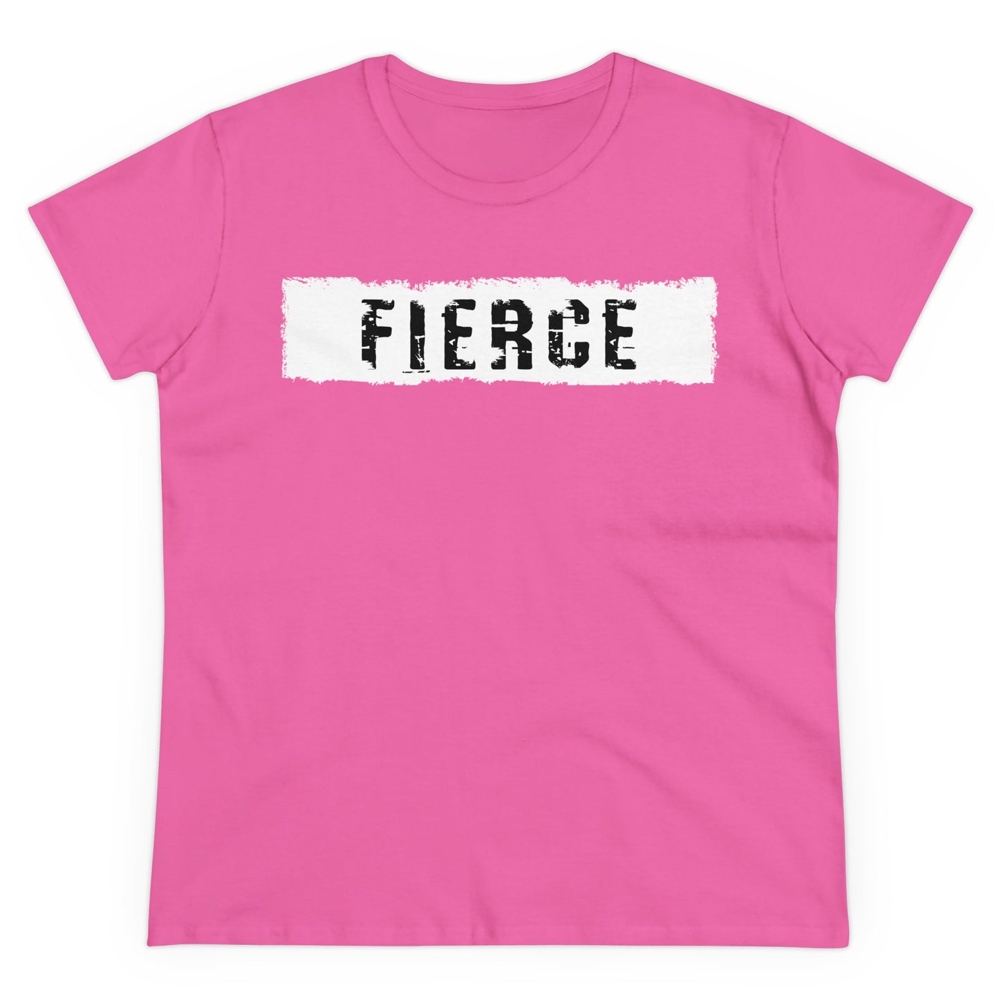 'FIERCE' Women's Midweight Cotton Tee - Empowering Everyday Wear