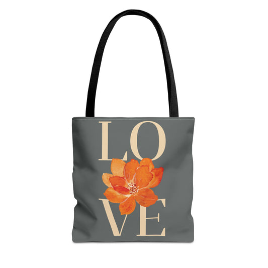 Love Floral Tote Bag