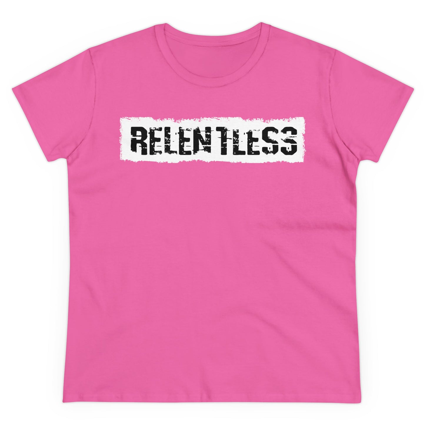 'RELENTLESS' Women's Midweight Cotton Tee - Empowering Everyday Wear